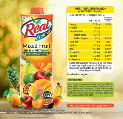 Real Fruit Power Mixed Fruit Juice