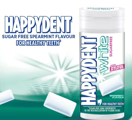 Happydent White Spearmint Sugar Free Chewing Gum